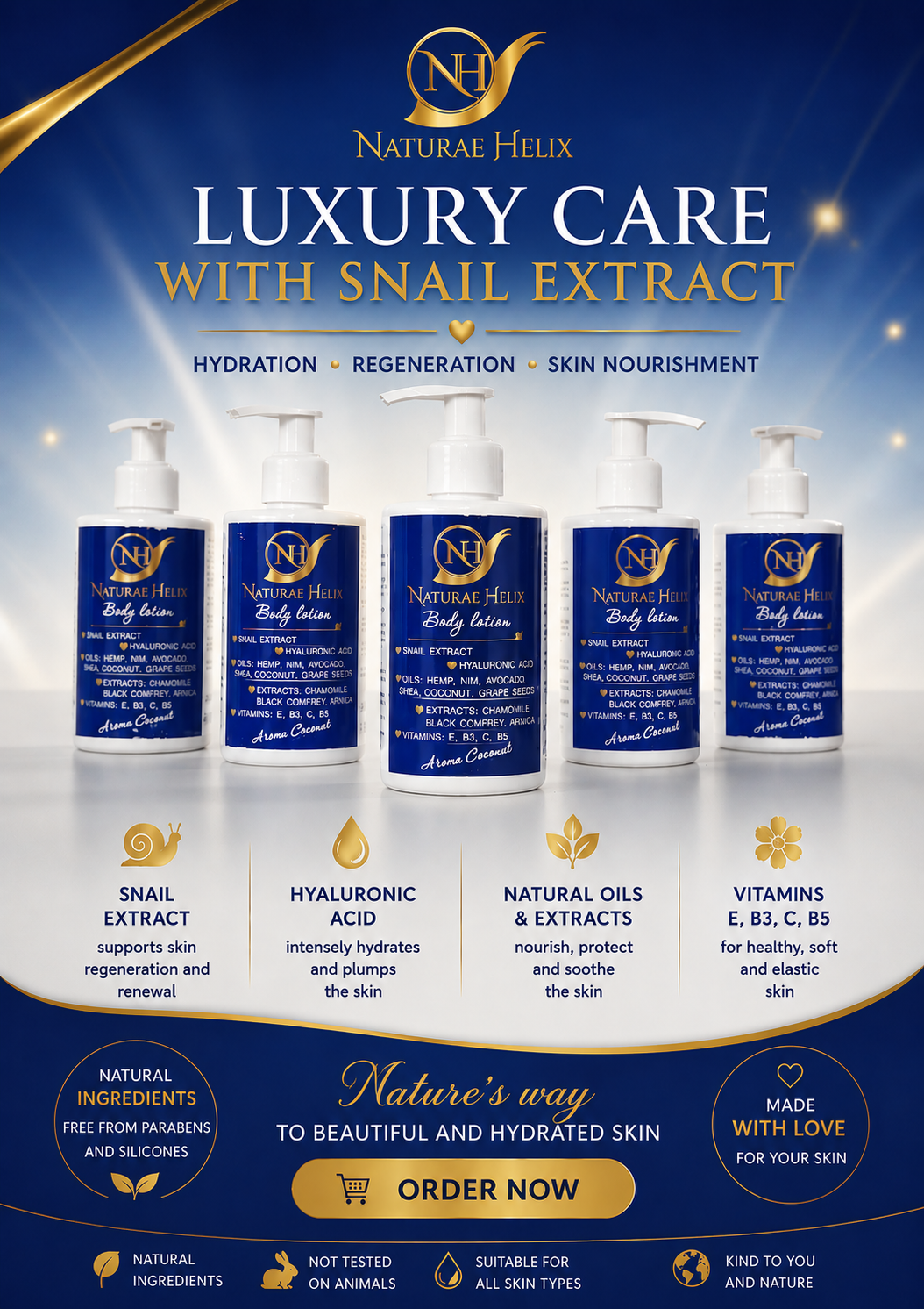 Body Lotion with snail extract